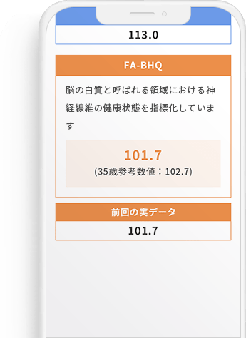 推定BHQ測定結果のスクリーンショット